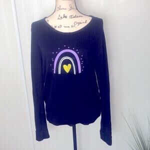 NEW! Sundry Rainbow Heart Sweatshirt size Small